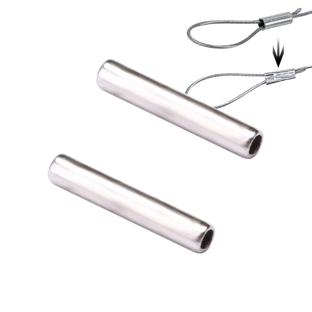 100Pcs Round Silver Copper Fis - Monofilament Line 评论和价格