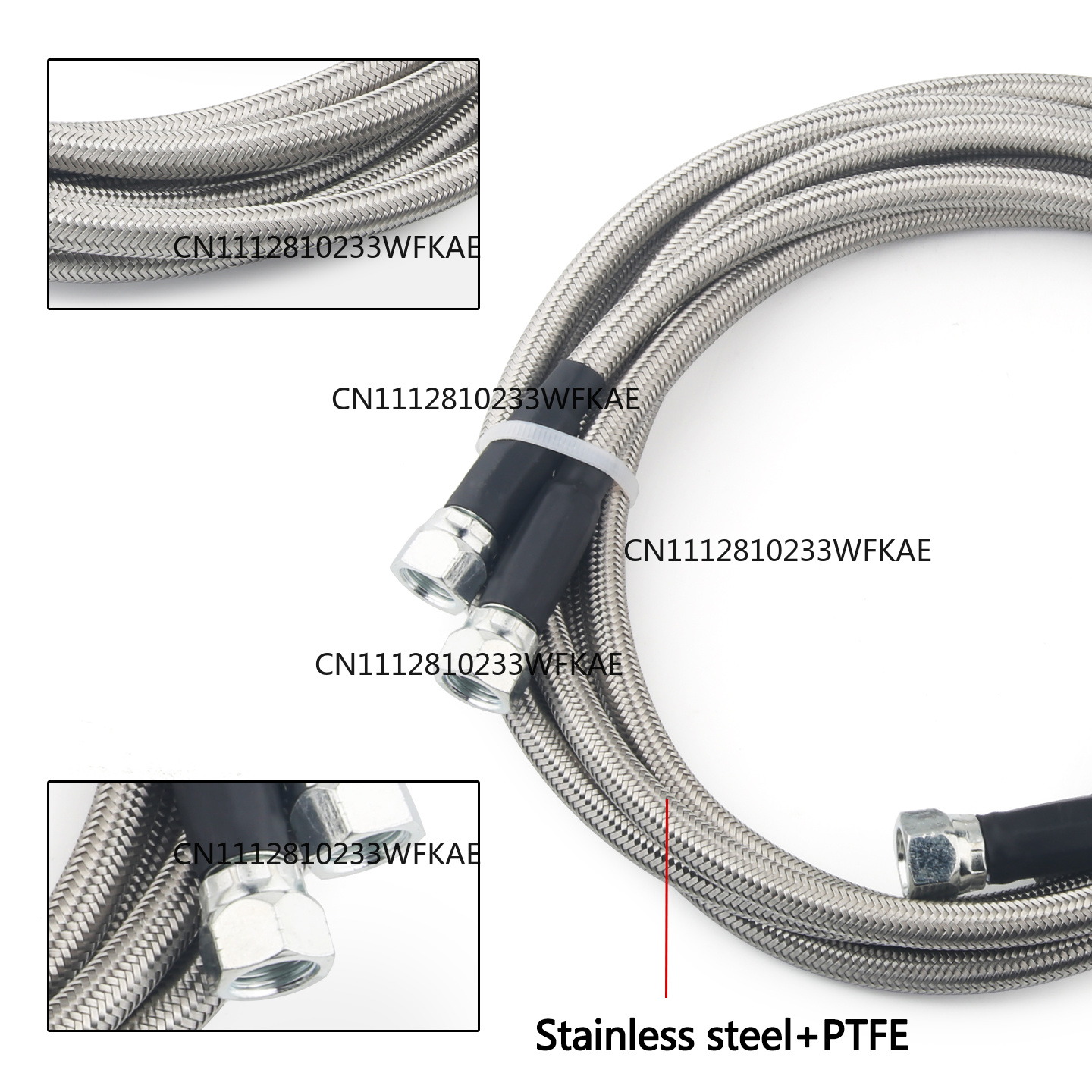 6AN 70 Inch Stainless Steel Br - Braided Line 评论和价格
