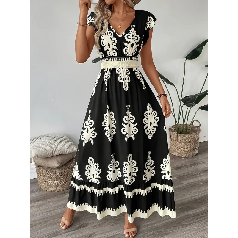 Plus Size New Women Fashion Fl - Tippet Line 评论和价格