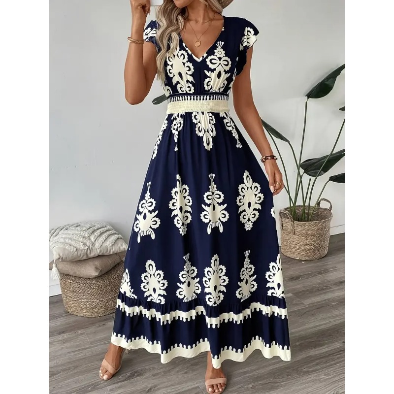 Plus Size New Women Fashion Fl - Tippet Line 评论和价格